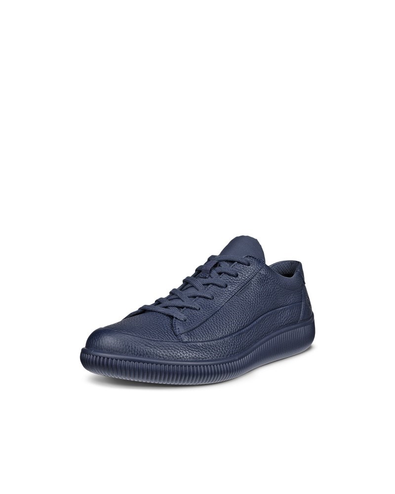 ECCO SOFT ZERO Herren Sneaker aus Nubukleder - Blau