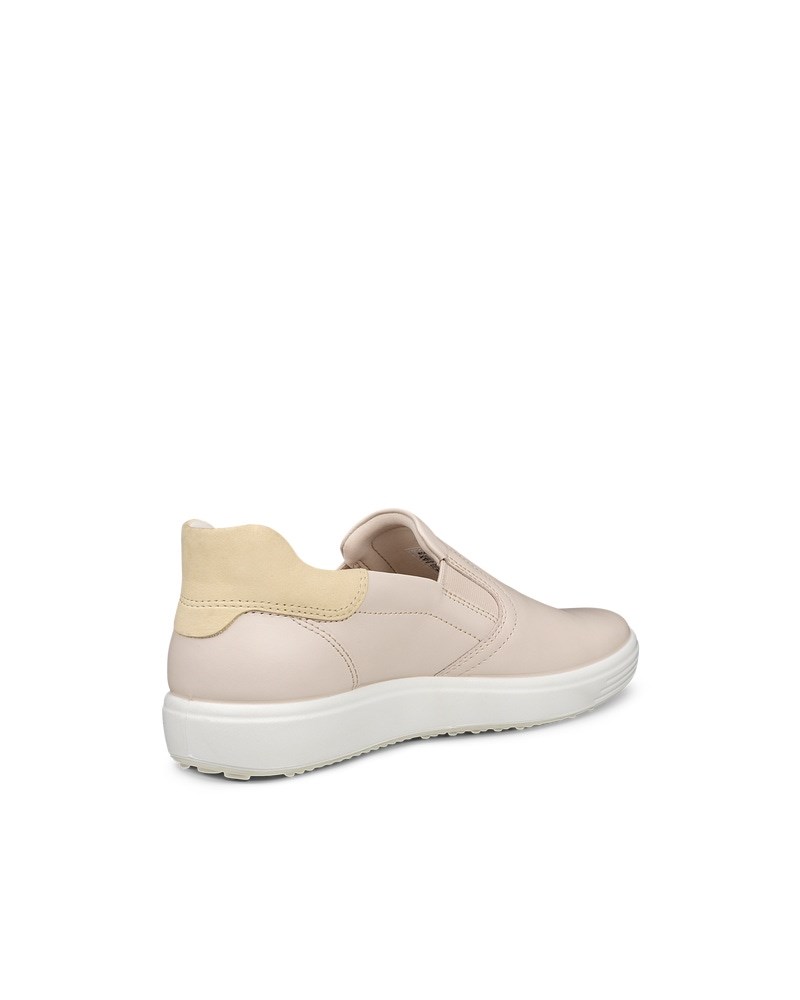ECCO Soft 7 Damen Ledersneaker - Beige