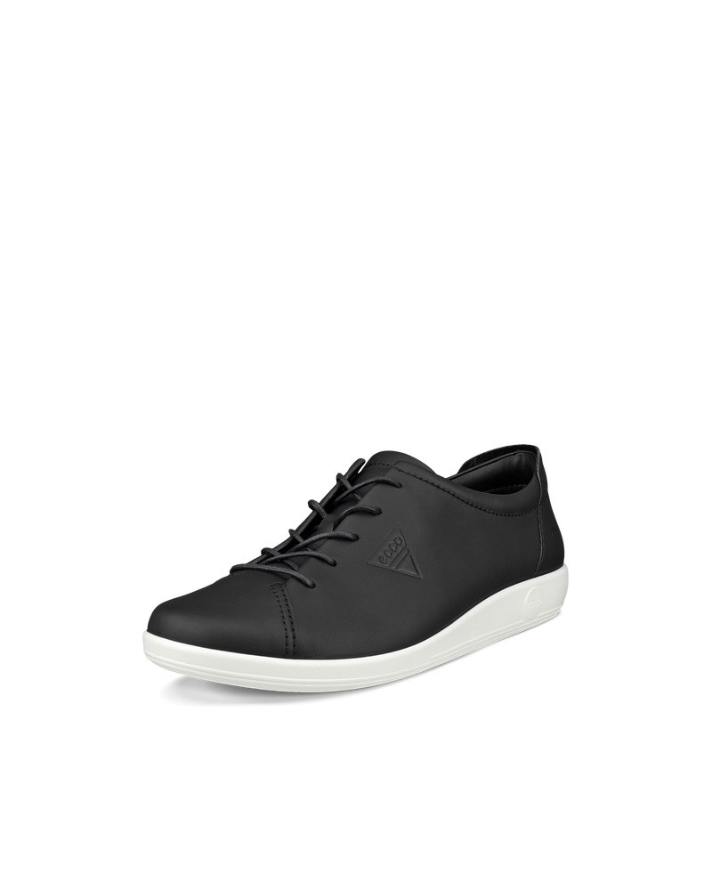 ECCO Soft 2.0 Damen Ledersneaker - Schwarz
