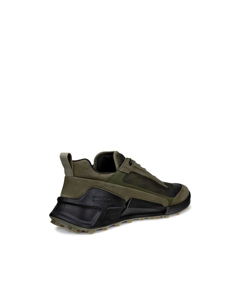 ECCO Biom 2.1 X Mountain Herren Wasserdichter Wanderschuh aus Nubukleder - Grün