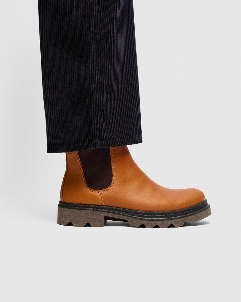 ECCO Grainer Herren Chelsea Boot aus Nubukleder - Braun