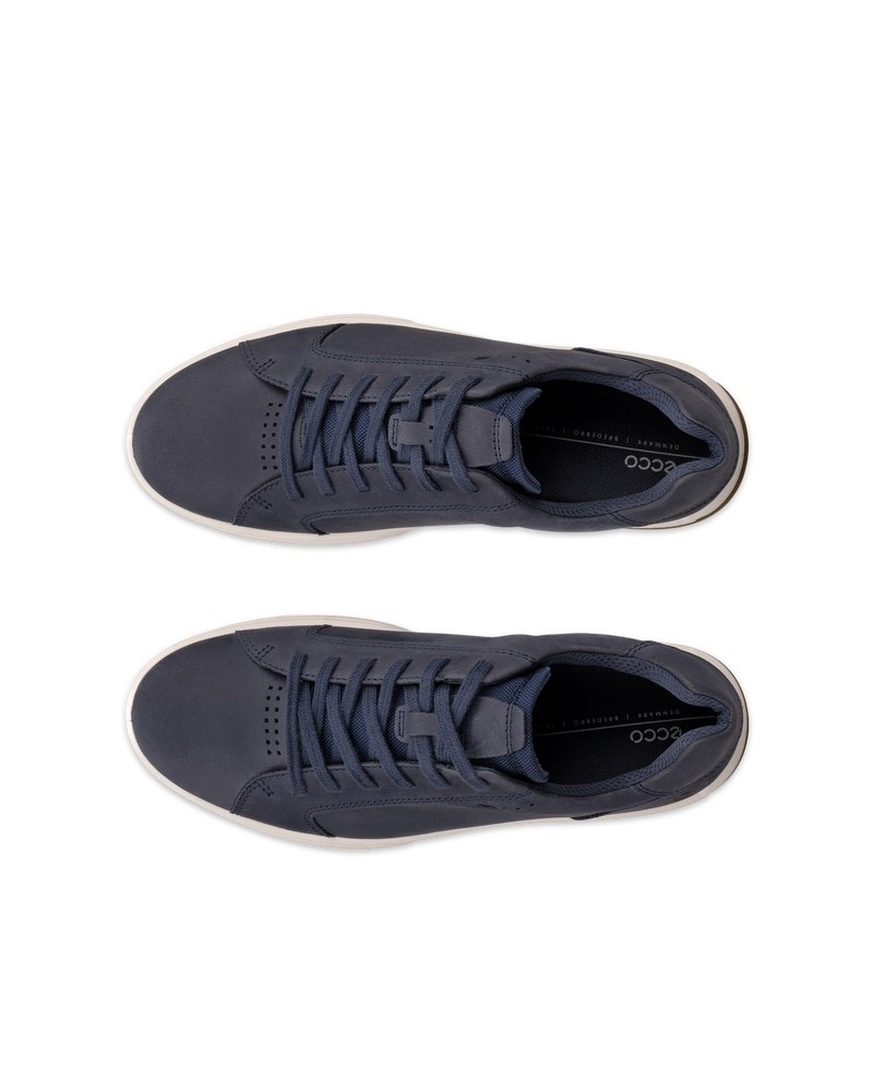 ECCO Byway 2.0 Herren Sneaker aus Nubukleder - Blau