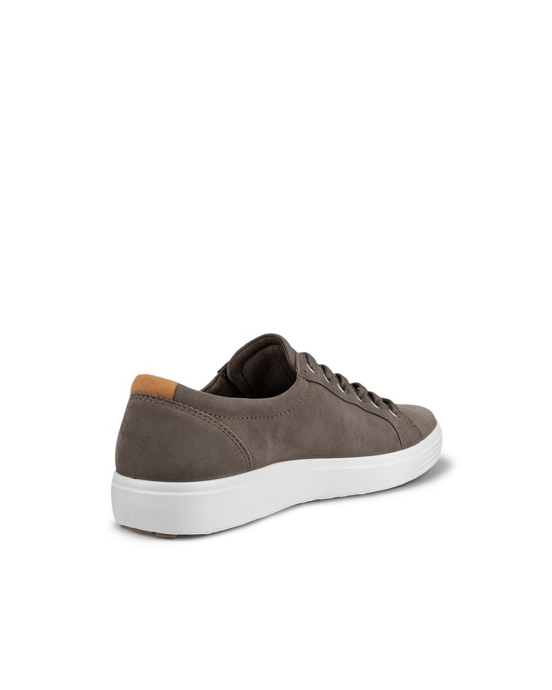 ECCO Soft 7 Herren Sneaker aus Nubukleder - Grau