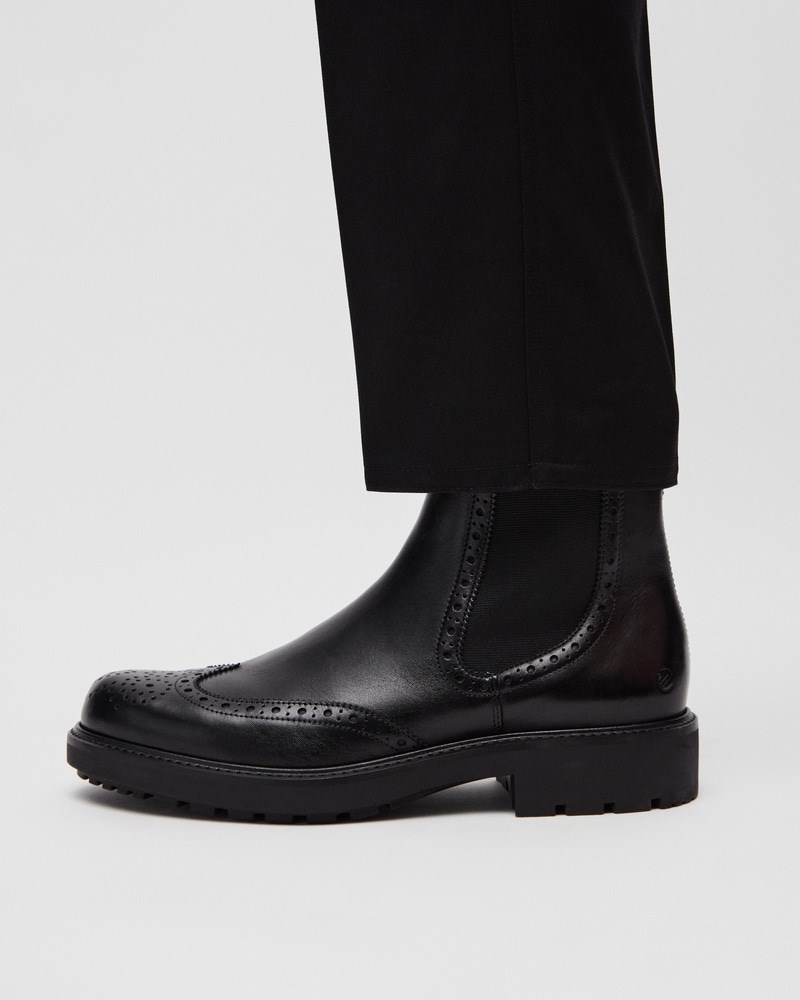 ECCO Metropole Oslo Herren Chelsea Boot aus Leder - Schwarz