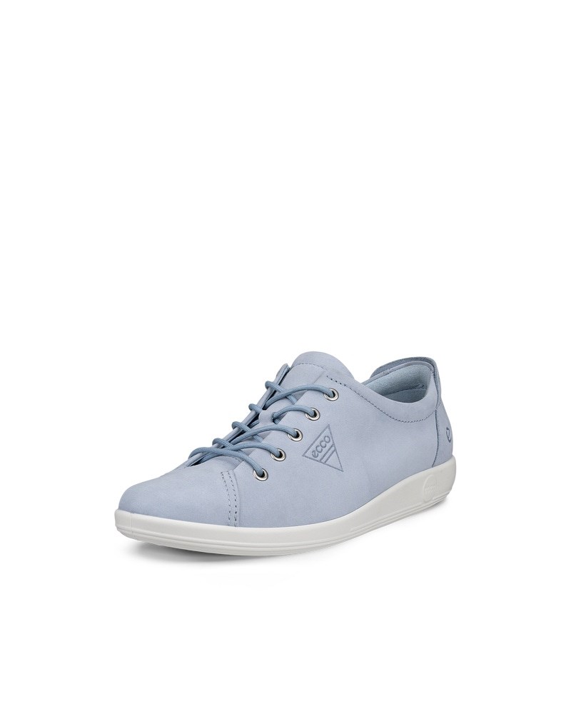 ECCO Soft 2.0 Damen Sneaker aus Nubukleder - Blau