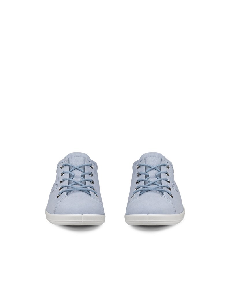 ECCO Soft 2.0 Damen Sneaker aus Nubukleder - Blau