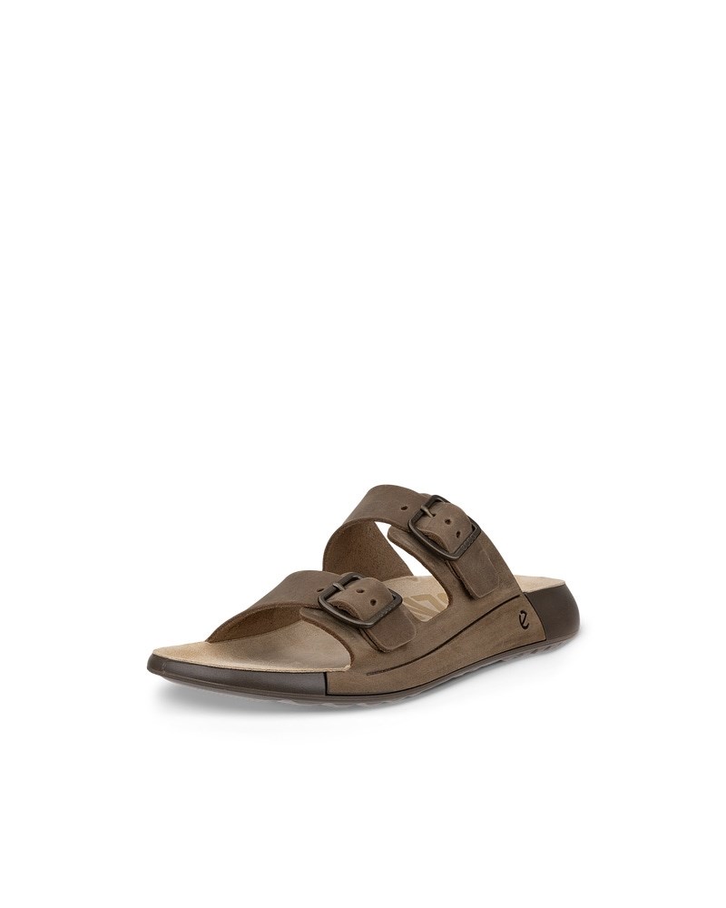 ECCO COZMO Damen Nubuksandale mit zwei Riemen - Braun