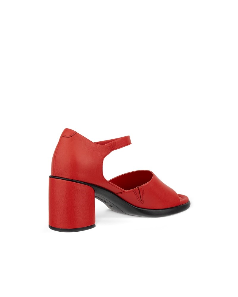 ECCO Sculpted Sandal LX 55 Damen Ledersandale mit Absatz - Rot