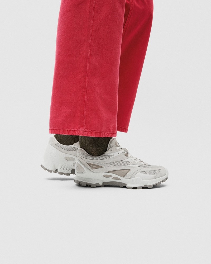 ECCO BIOM C-TRAIL Damen Sneaker aus Veloursleder - Weiß