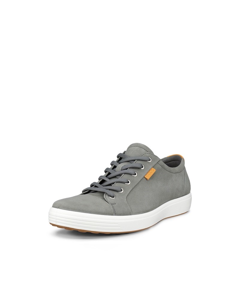 ECCO SOFT 7 Herren Sneaker aus Nubukleder - Grau