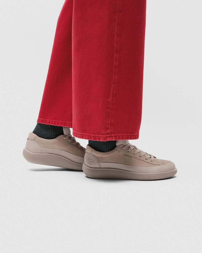 ECCO SOFT ZERO Damen Wasserdichte Nubuklederschuh - Grau