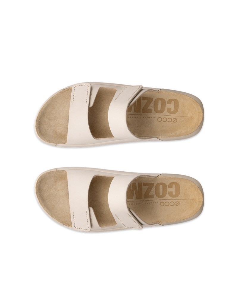 ECCO Cozmo Damen Nubuksandale mit zwei Riemen - Beige
