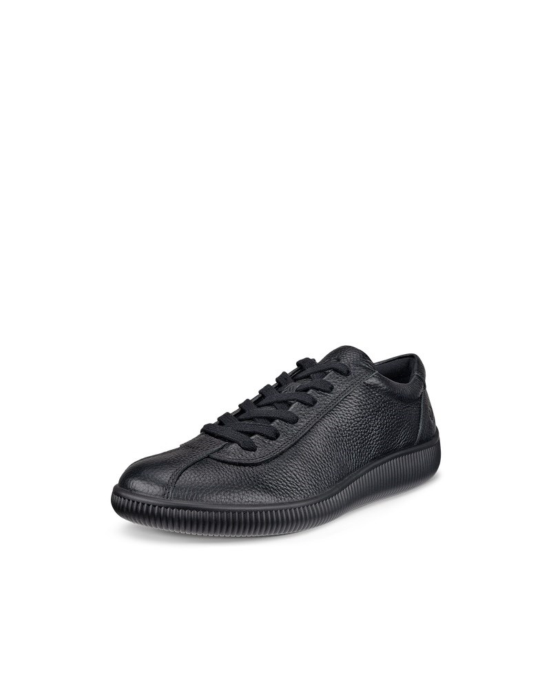 ECCO Soft Zero Herren Ledersneaker - Schwarz