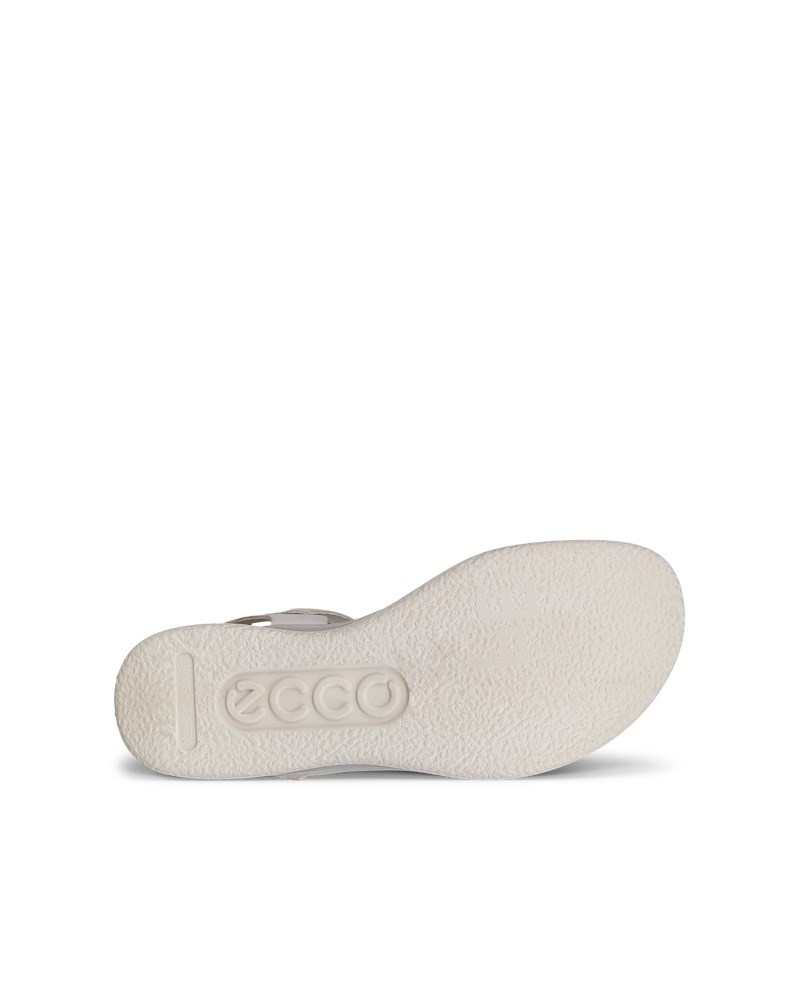 ECCO Flowt LX Damen Ledersandale mit Keilabsatz - Beige