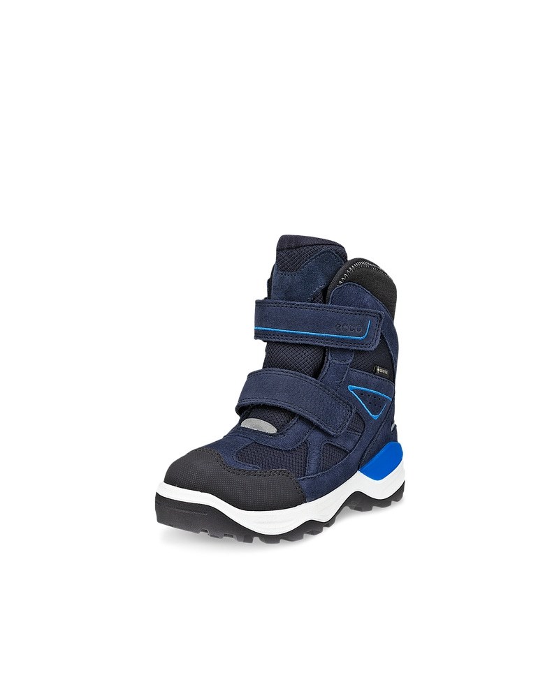 ECCO Snow Mountain Kinder Winterstiefel aus Nubukleder mit Gore-Tex - Blau
