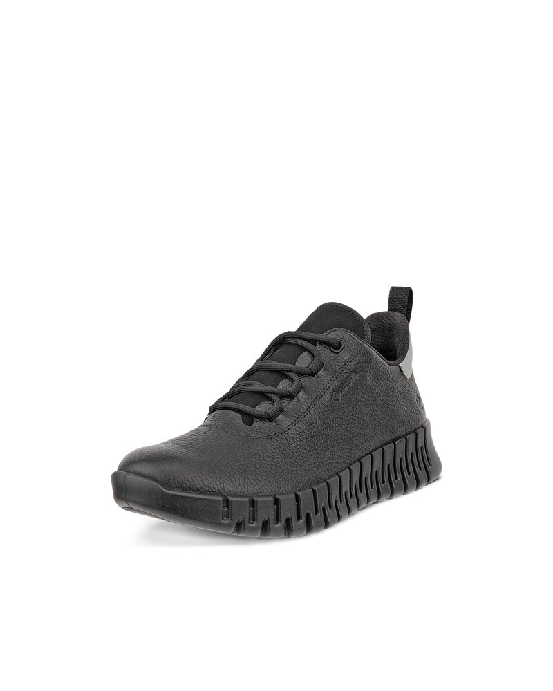ECCO Gruuv Damen Ledersneaker mit Gore-Tex - Schwarz