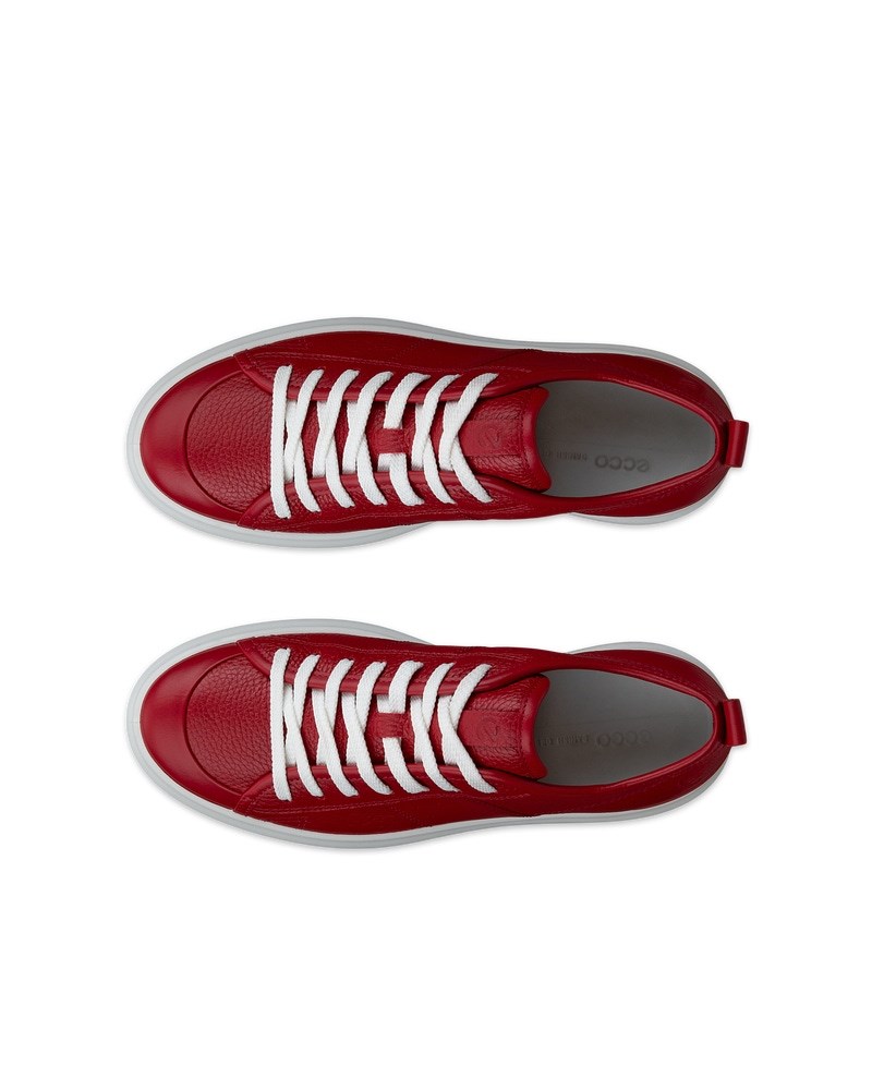 ECCO Street Ace Damen Ledersneaker - Rot
