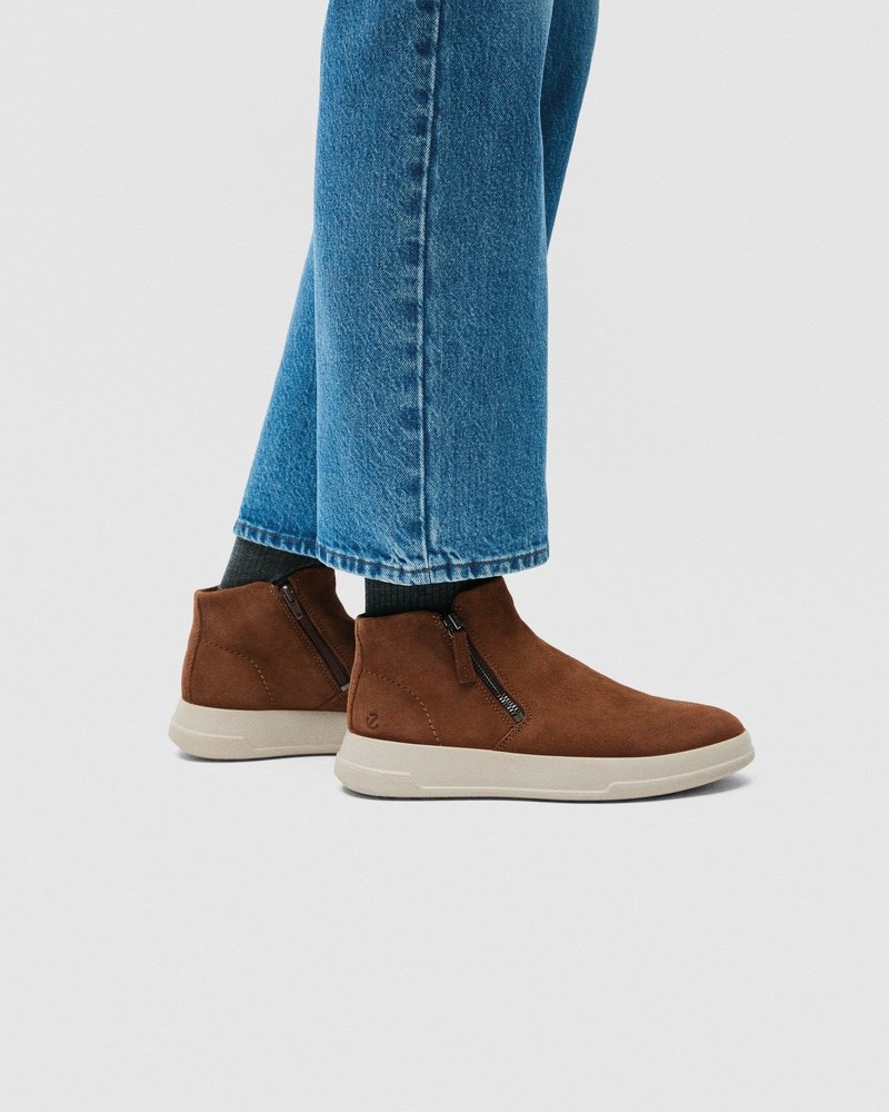 ECCO MOVE Damen Velourslederstiefel - Braun