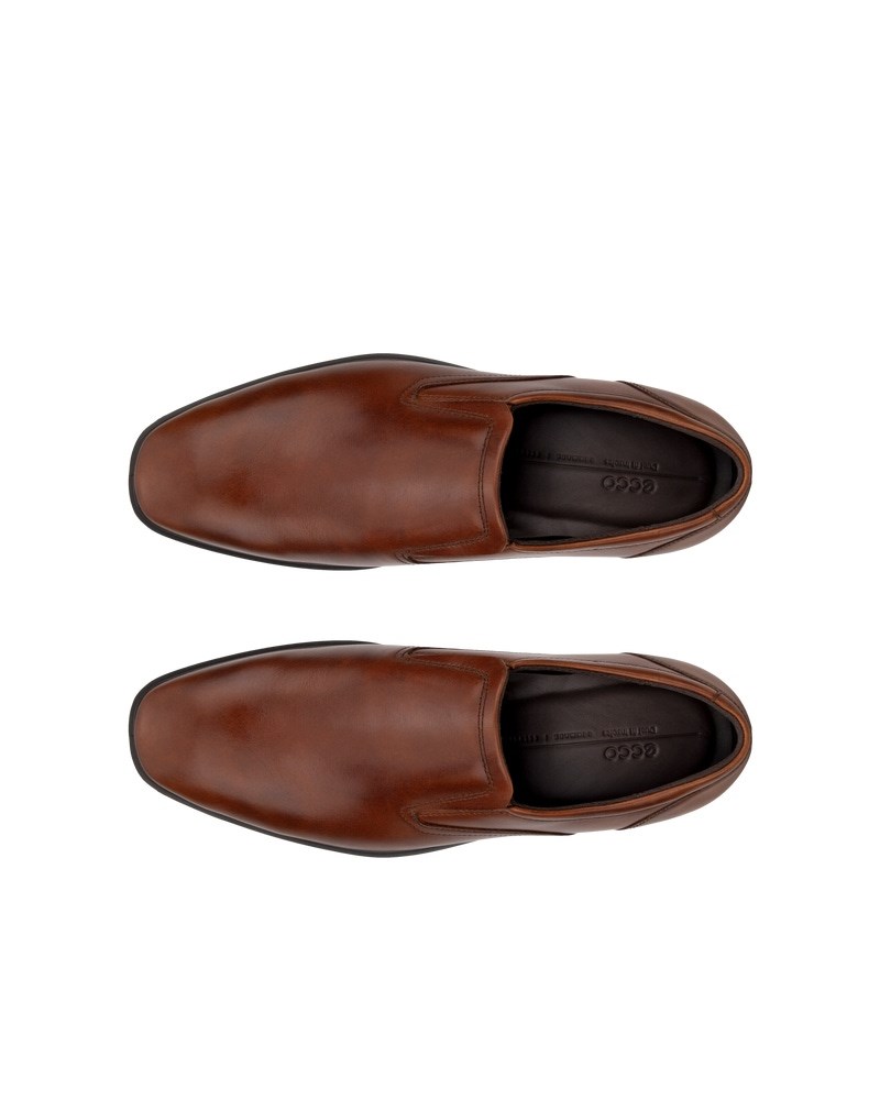 ECCO Metropole Milan Herren Lederslipper - Braun