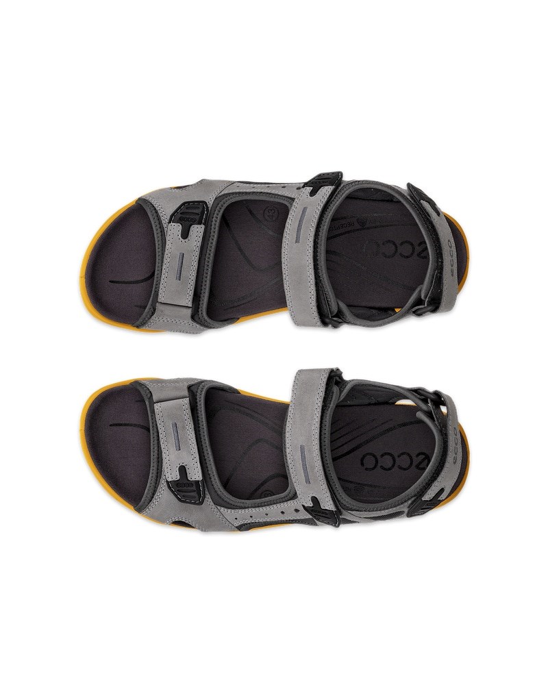 ECCO Offroad Herren Trekkingsandale aus Nubukleder - Grau