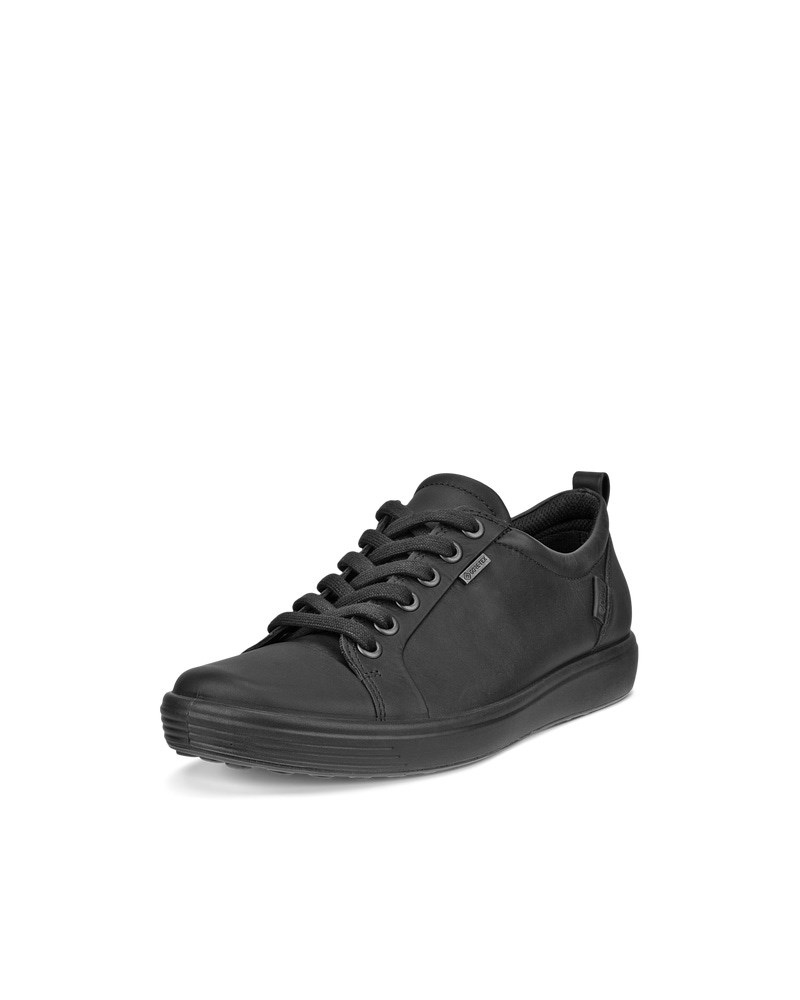 ECCO Soft 7 Damen Ledersneaker mit Gore-Tex - Schwarz