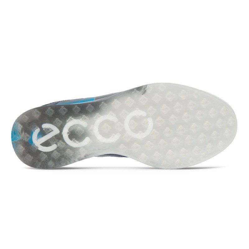 ECCO Golf S-Three Herren Golfschuh aus Leder mit Gore-Tex - Blau