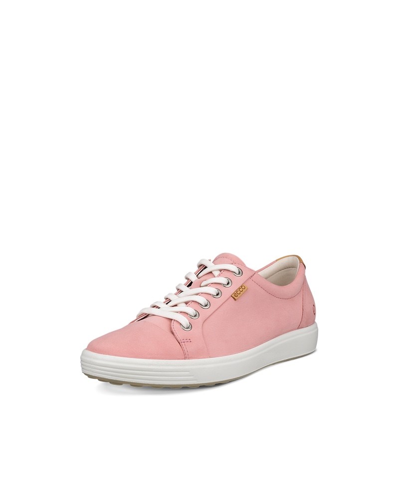 ECCO Soft 7 Damen Sneaker aus Nubukleder - Rosa