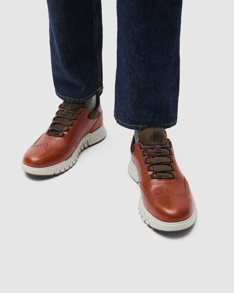 ECCO GRUUV STUDIO Herren Lederslipper mit Gore-Tex - Braun